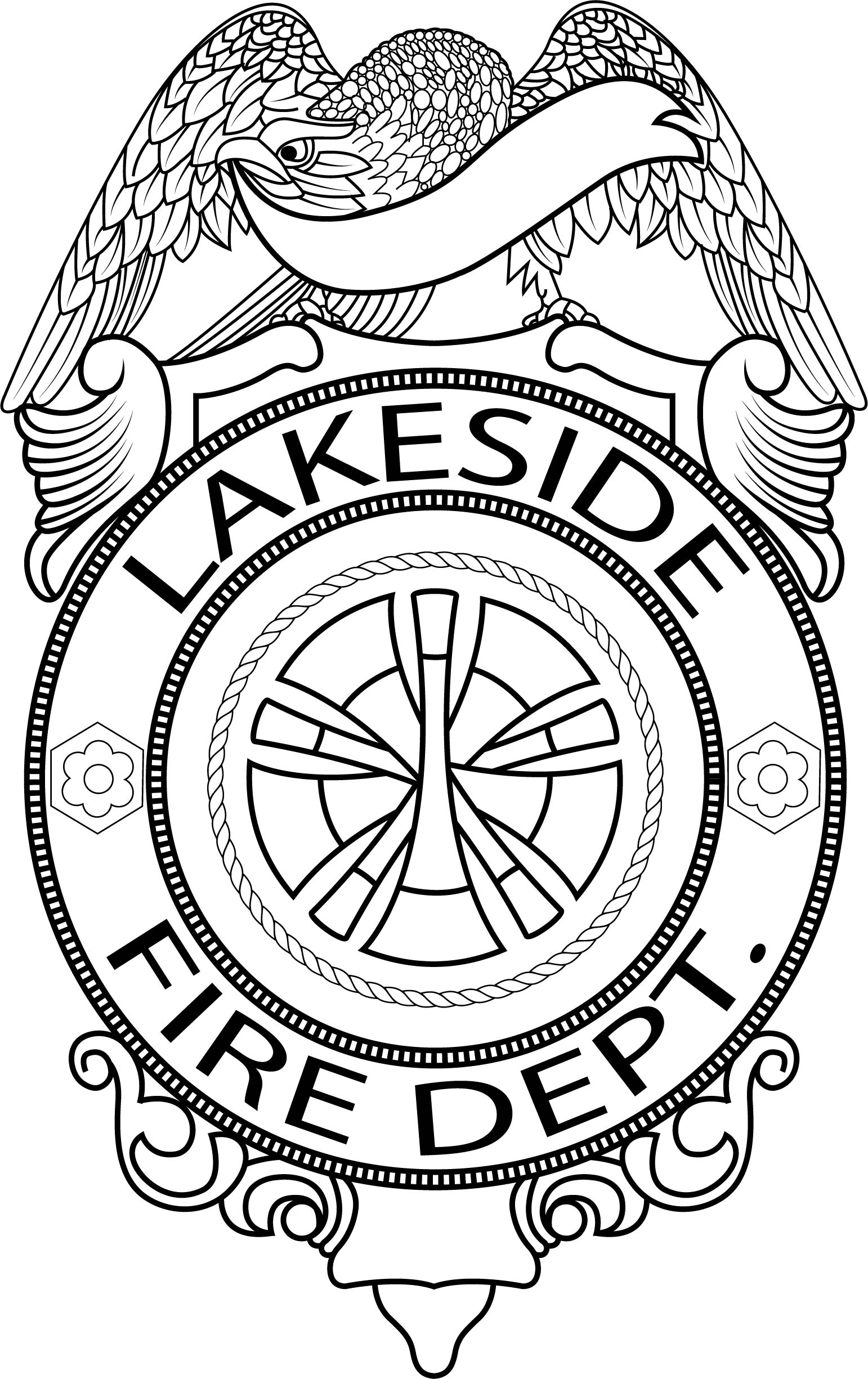 LAKE SIDE FIRE DEPT VECTOR FILE SVG DXF EPS PNG JPG FILE - Inspire Uplift