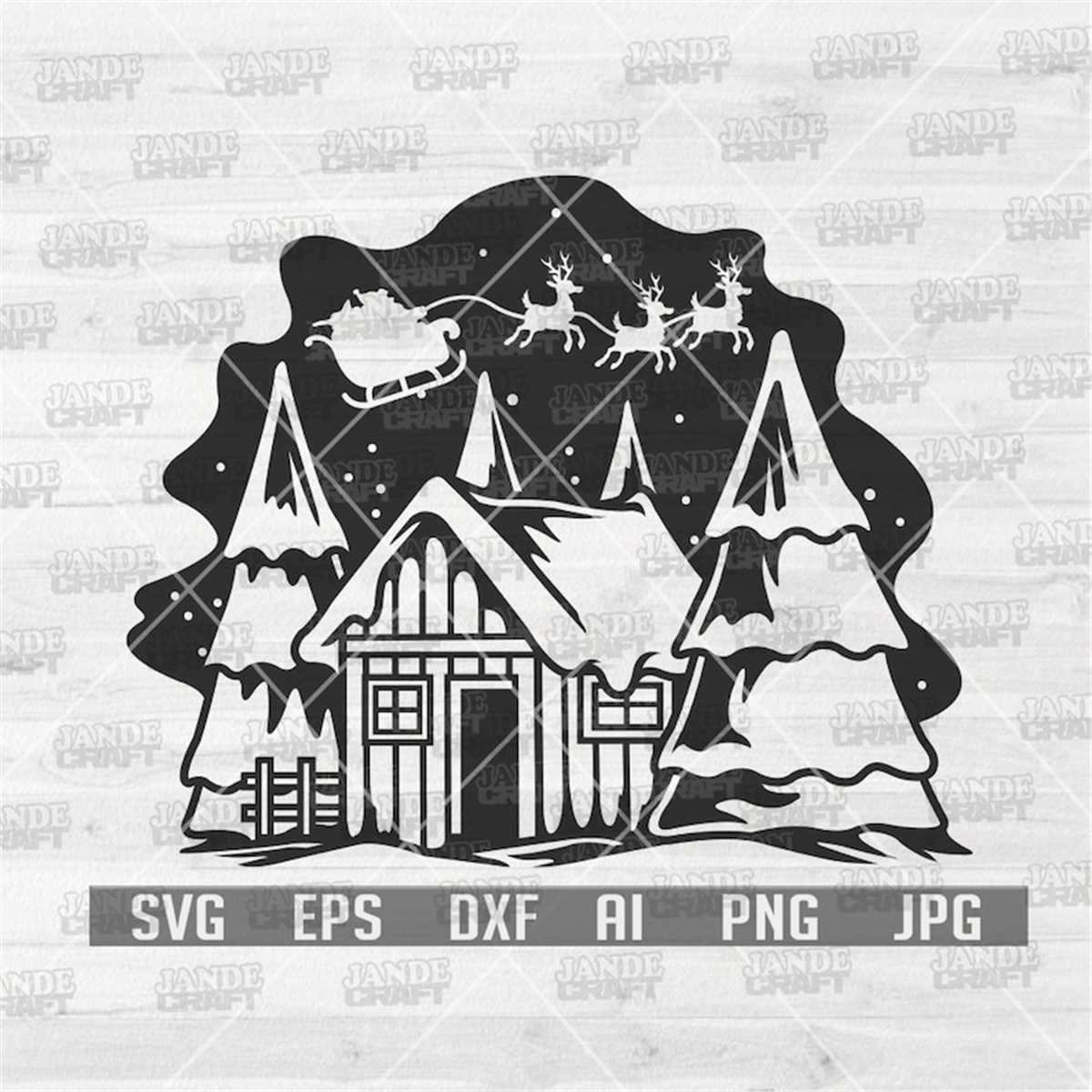 Christmas Scene svg | Christmas Clipart | Christmas Cutfile | Inspire ...