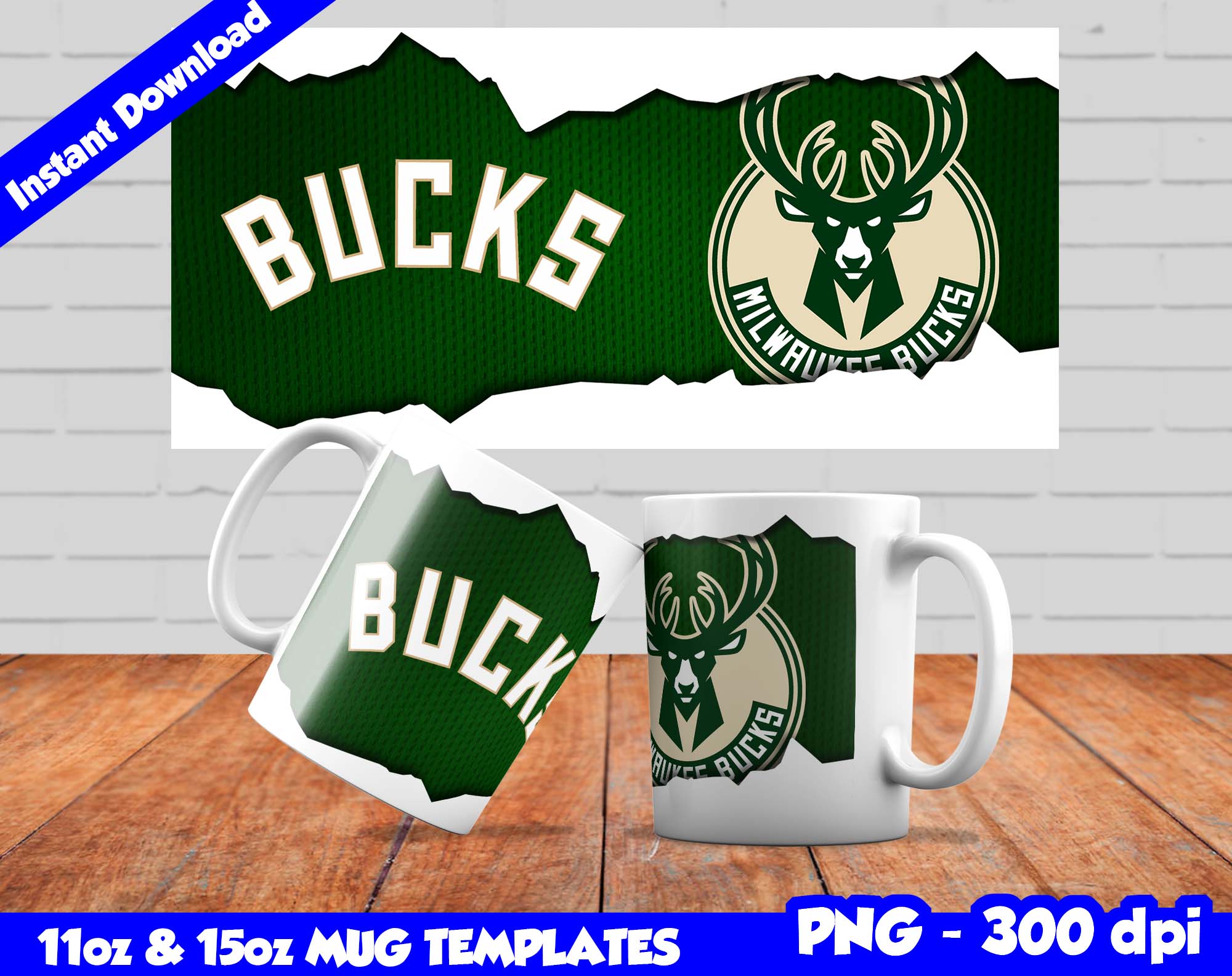 Bucks Mug Design Png, Sublimate Mug Template, Bucks Mug Svg Inspire
