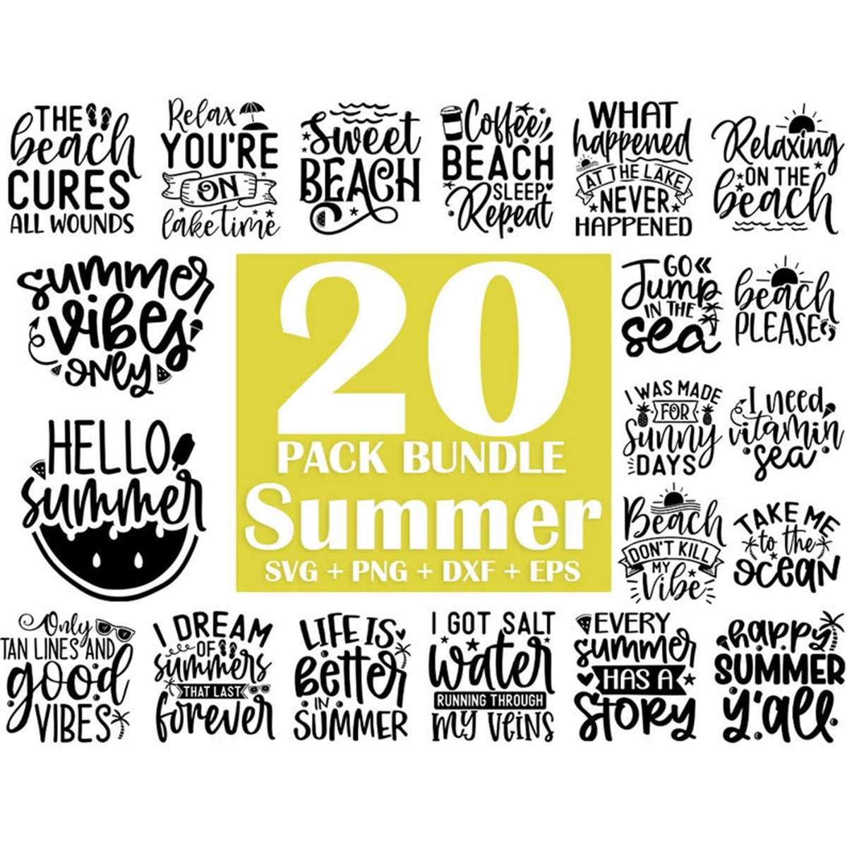 Summer SVG Bundle, Beach Svg, Summertime Svg, Funny Beach Qu | Inspire ...