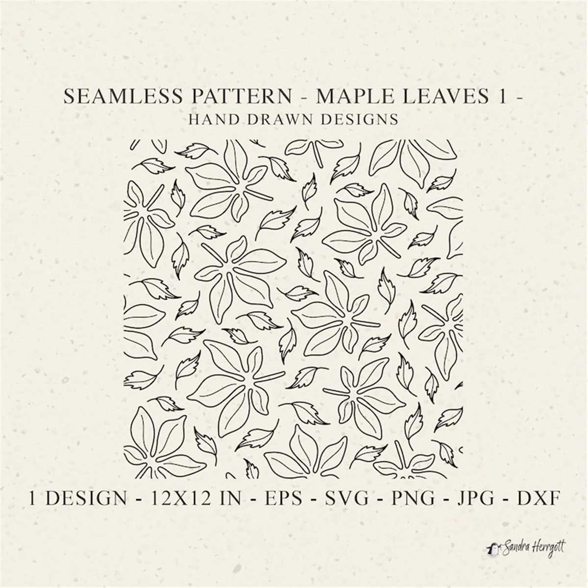 Fall Dxf Maple Leaf Pattern Svg Dxf Png Eps Jpg Fall Cricut Autumn Ba | Inspire ...