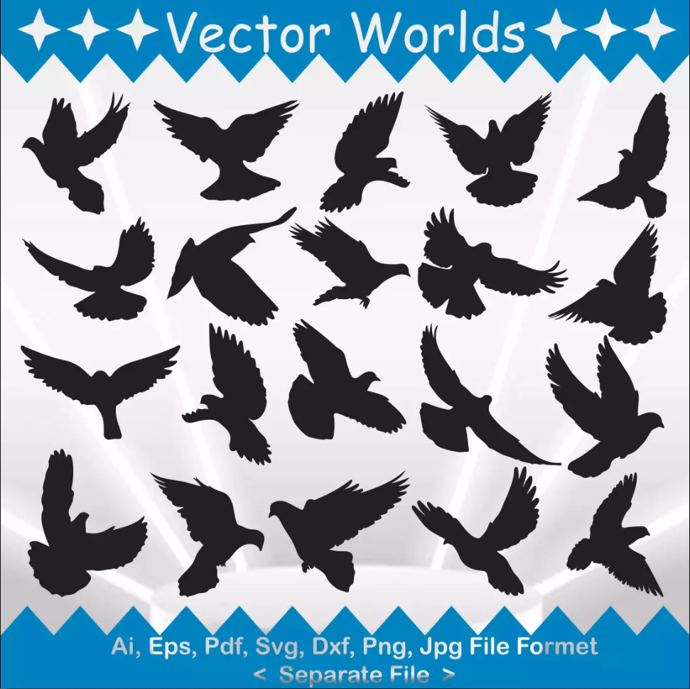 Flying Dove svg, Flying Doves svg, Flying, Dove, SVG, ai, pd Inspire