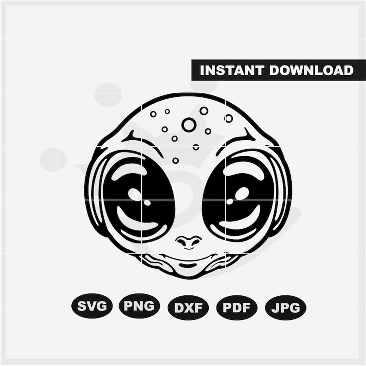 Cute Alien SVG, Alien SVG, Baby alien png, dxf, pdf, jpg - p | Inspire ...