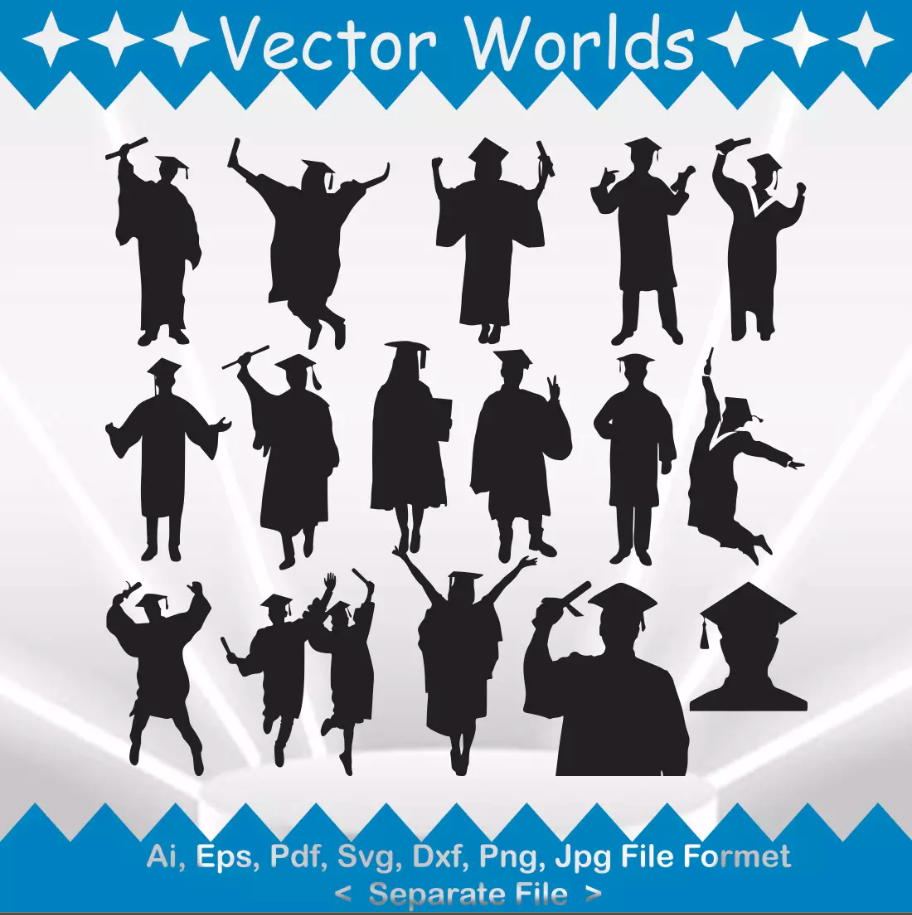 Graduate svg, Graduates svg, Woman, Man, SVG, ai, pdf, eps, - Inspire ...
