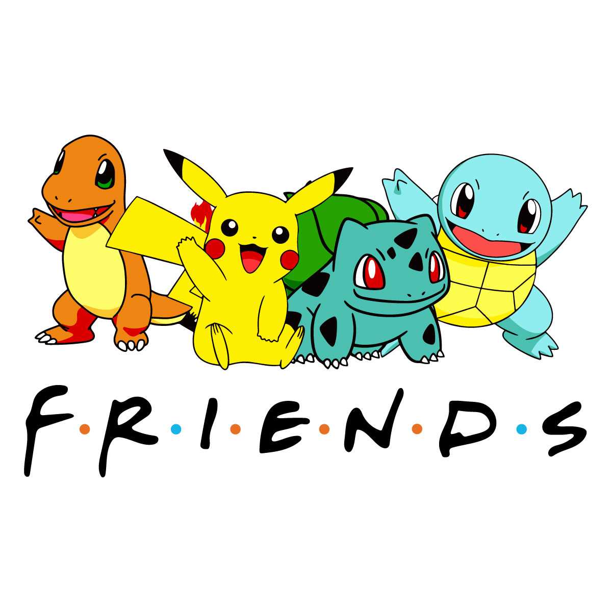 Funny Pokemon Friends SVG, Happy Anime SVG - Inspire Uplift