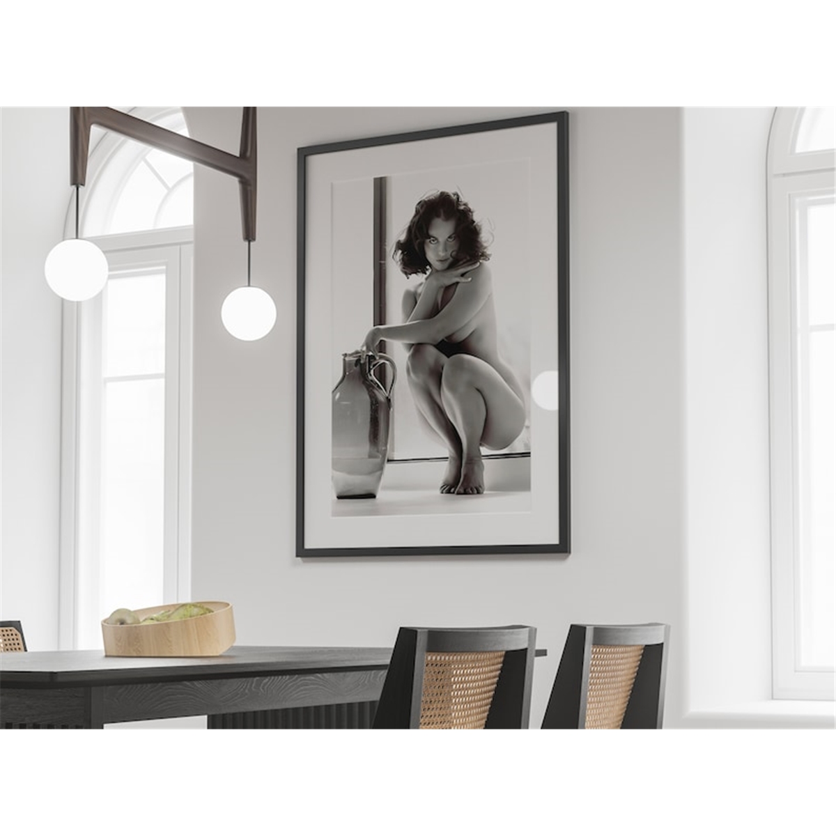 Diane ber Nude Wall Art, Black And White Print, Vintage P Inspire