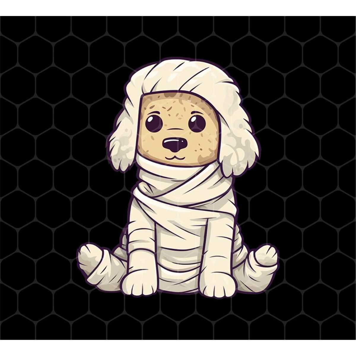 Cute Poodle Cosplay Mummy Png, Cute Mummy Png, Happy Hallowe Inspire