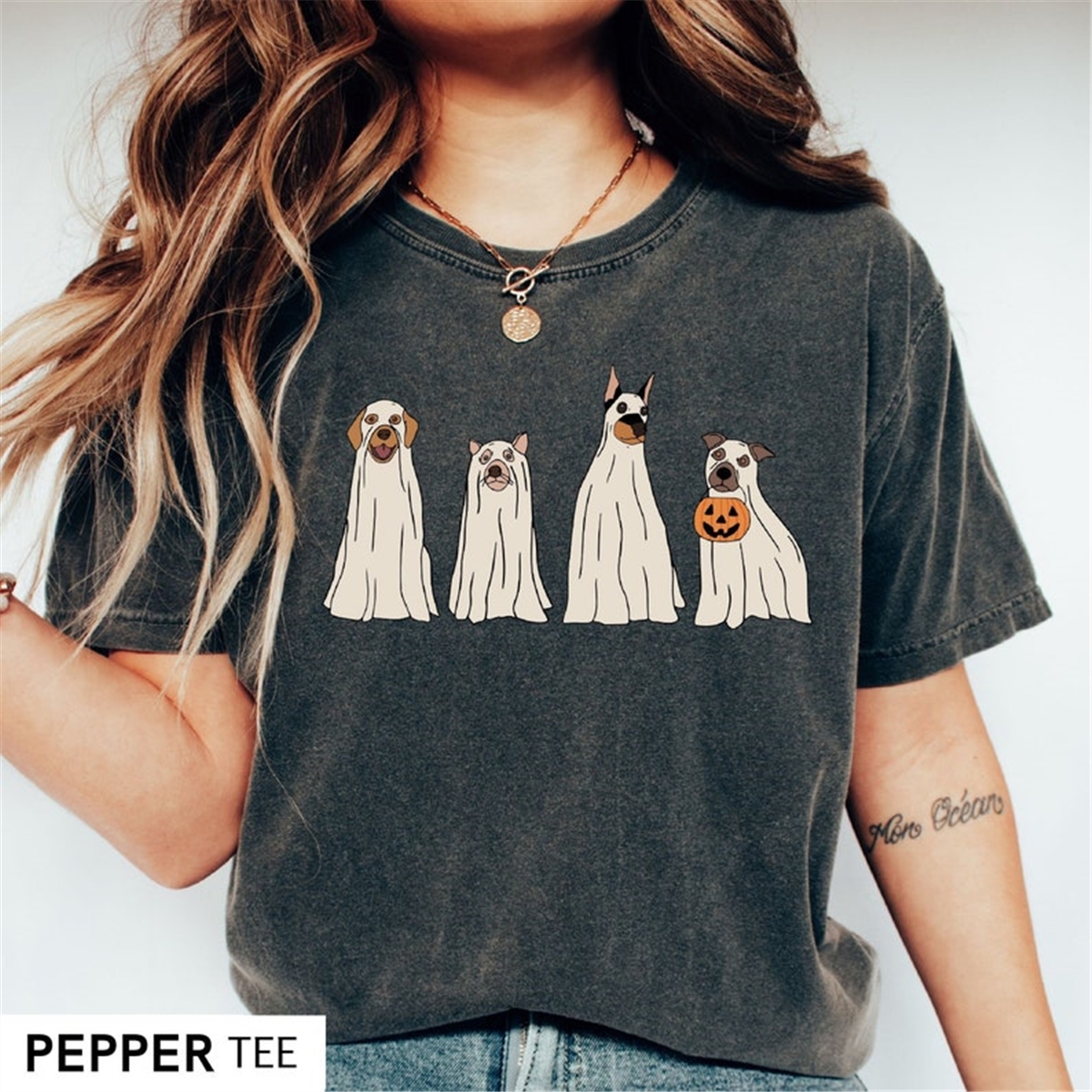 Dog Halloween Shirt, Ghost Halloween Sweatshirt Pumpkin T Sh | Inspire ...