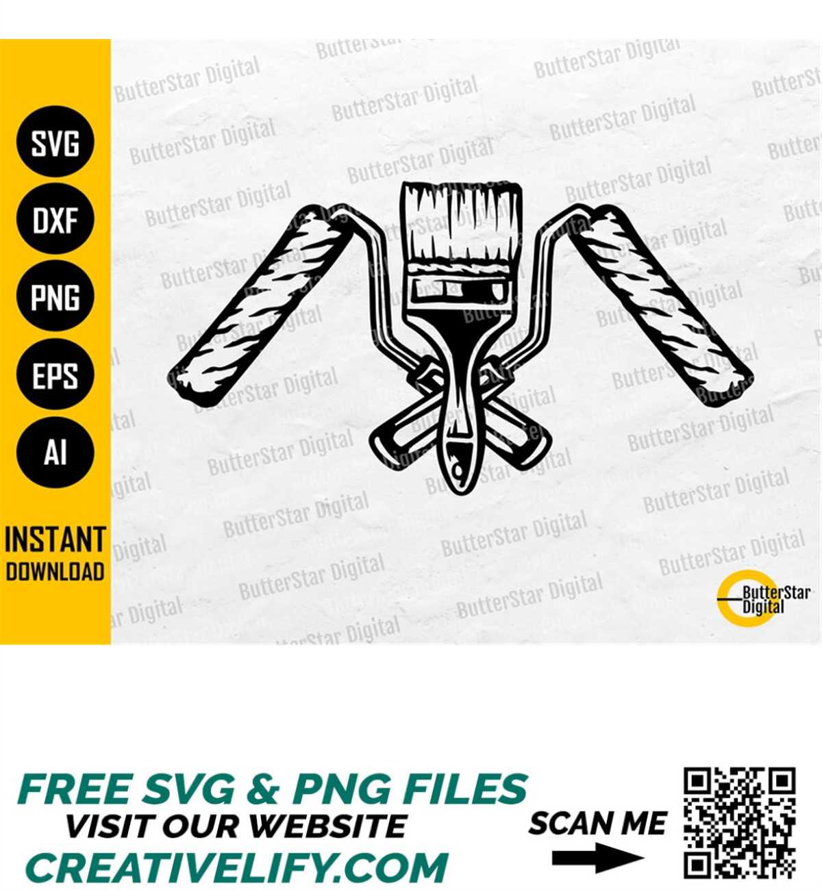 Paint Brushes SVG Painter TShirt Decal Vinyl Graphics Sti Inspire