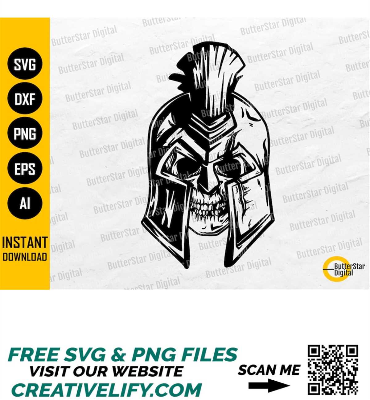 Spartan Skull SVG | Sparta SVG | War Helmet Glory Greece Hel - Inspire