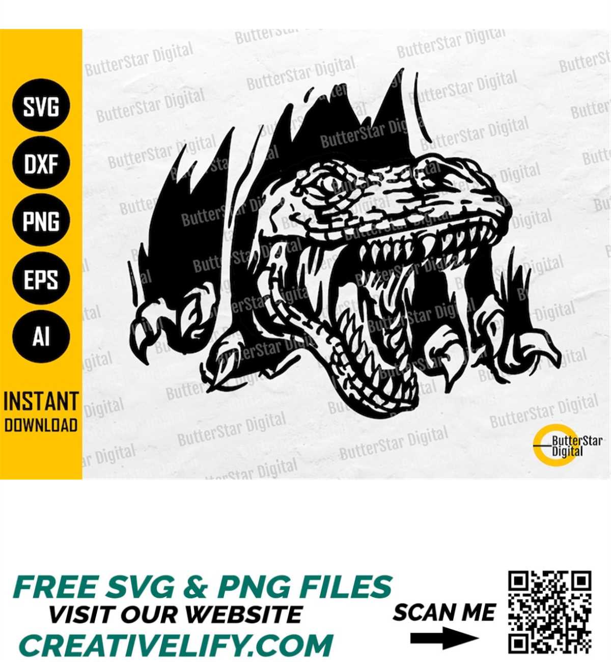 TRex Scratch SVG Tyrannosaurus Rex SVG Dinosaur SVG D Inspire