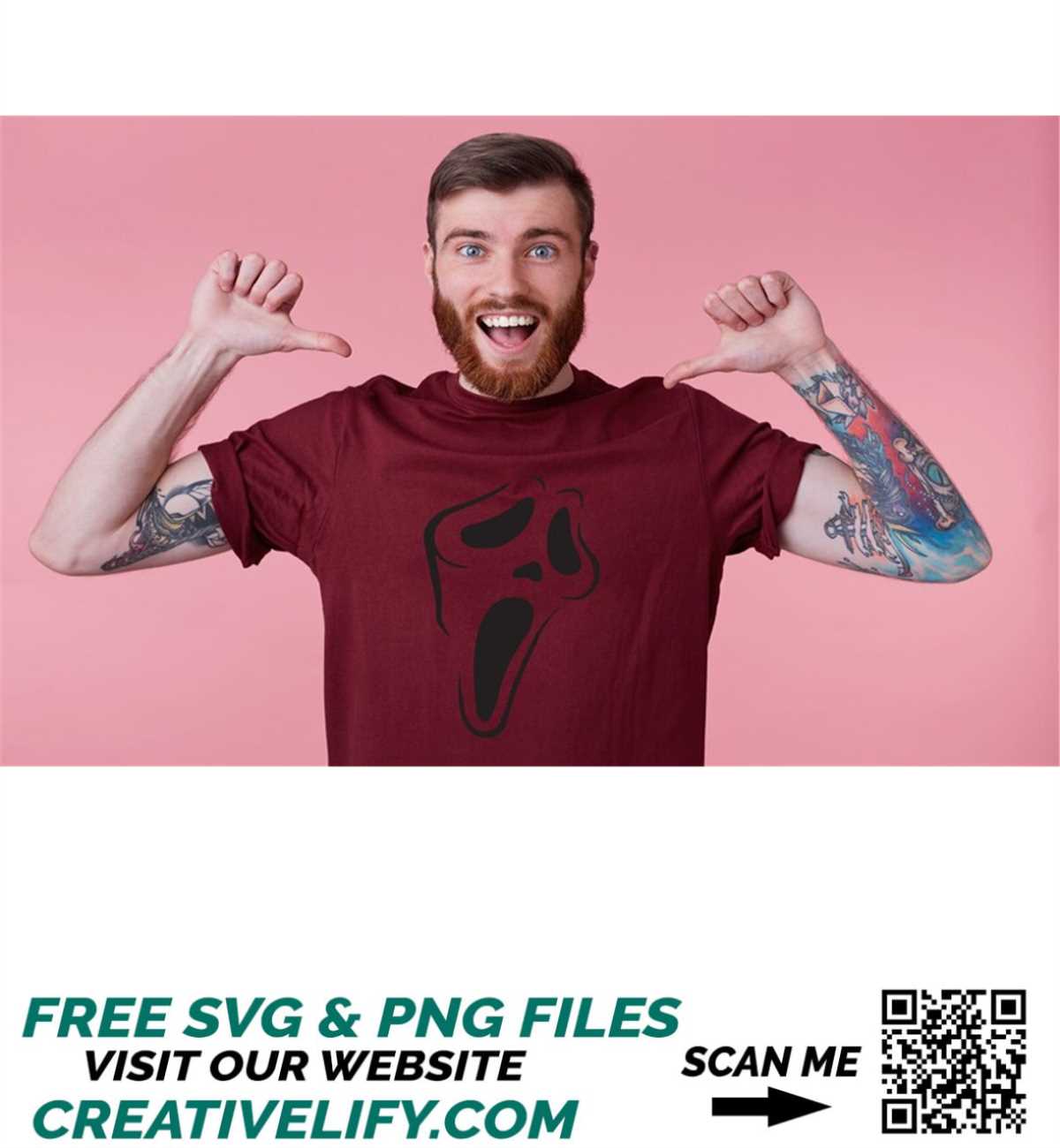 Scream SVG & PNG, svg files for cricut, halloween free svg, - Inspire