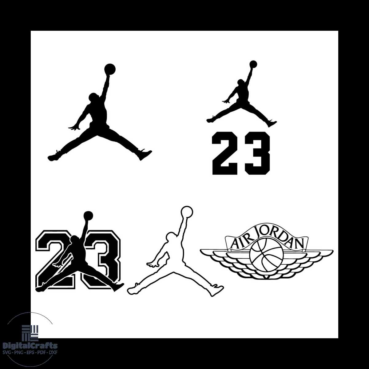 Air Jordan SVG Bundle, Air Jordan SVG, Air Jordan Logo, Jump | Inspire