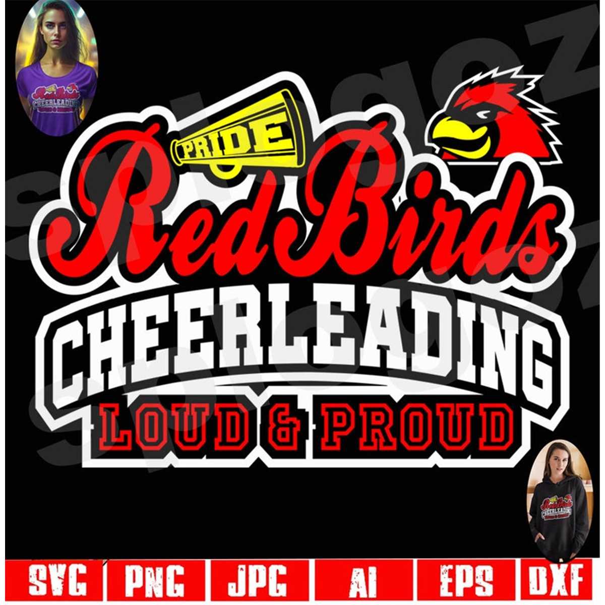 Redbirds cheerleading svg, Redbirds cheer svg, Red Birds che Inspire Uplift