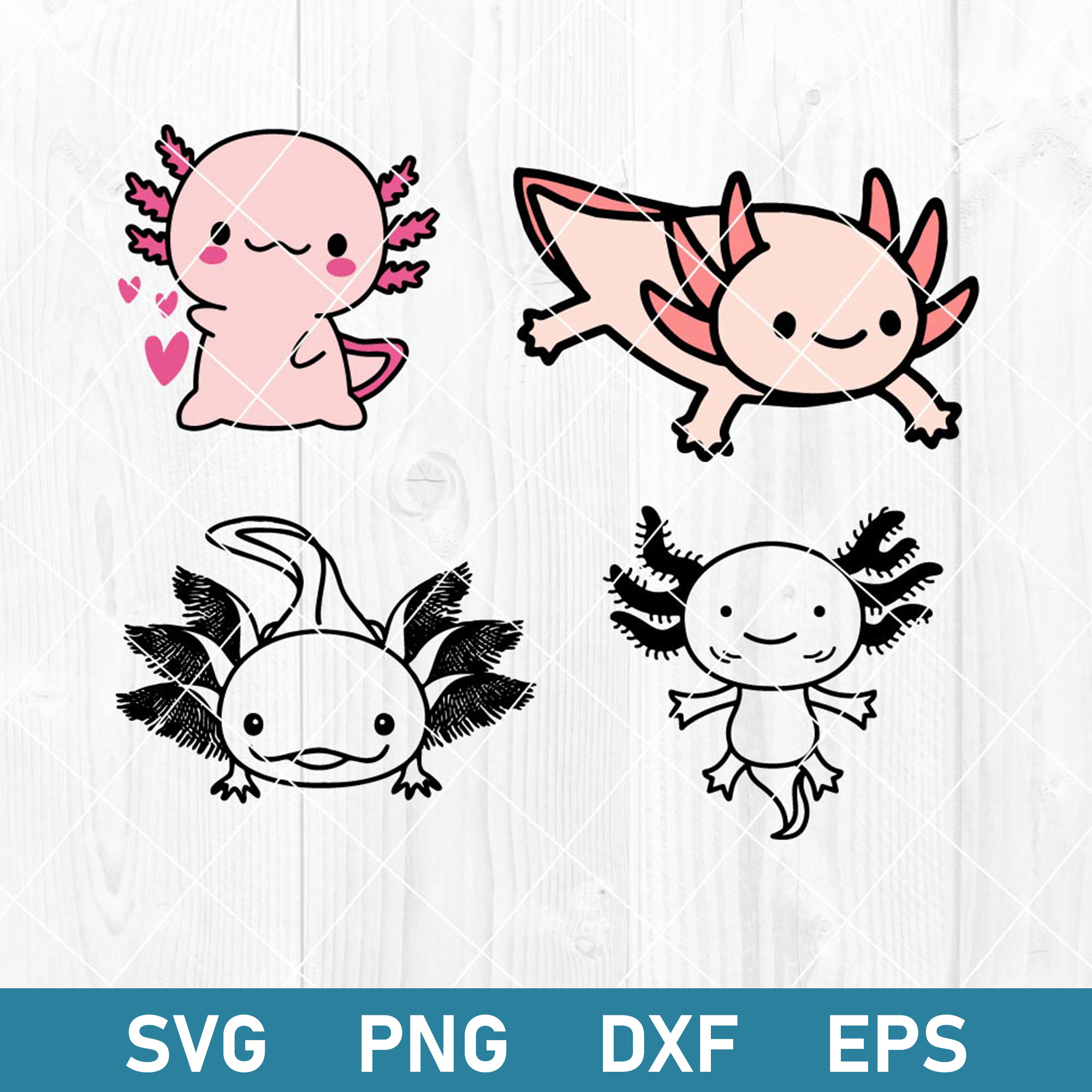 Axolotl Bundle Svg, Axolotl Svg, Axolotl Clipart, Axolotl Cr - Inspire