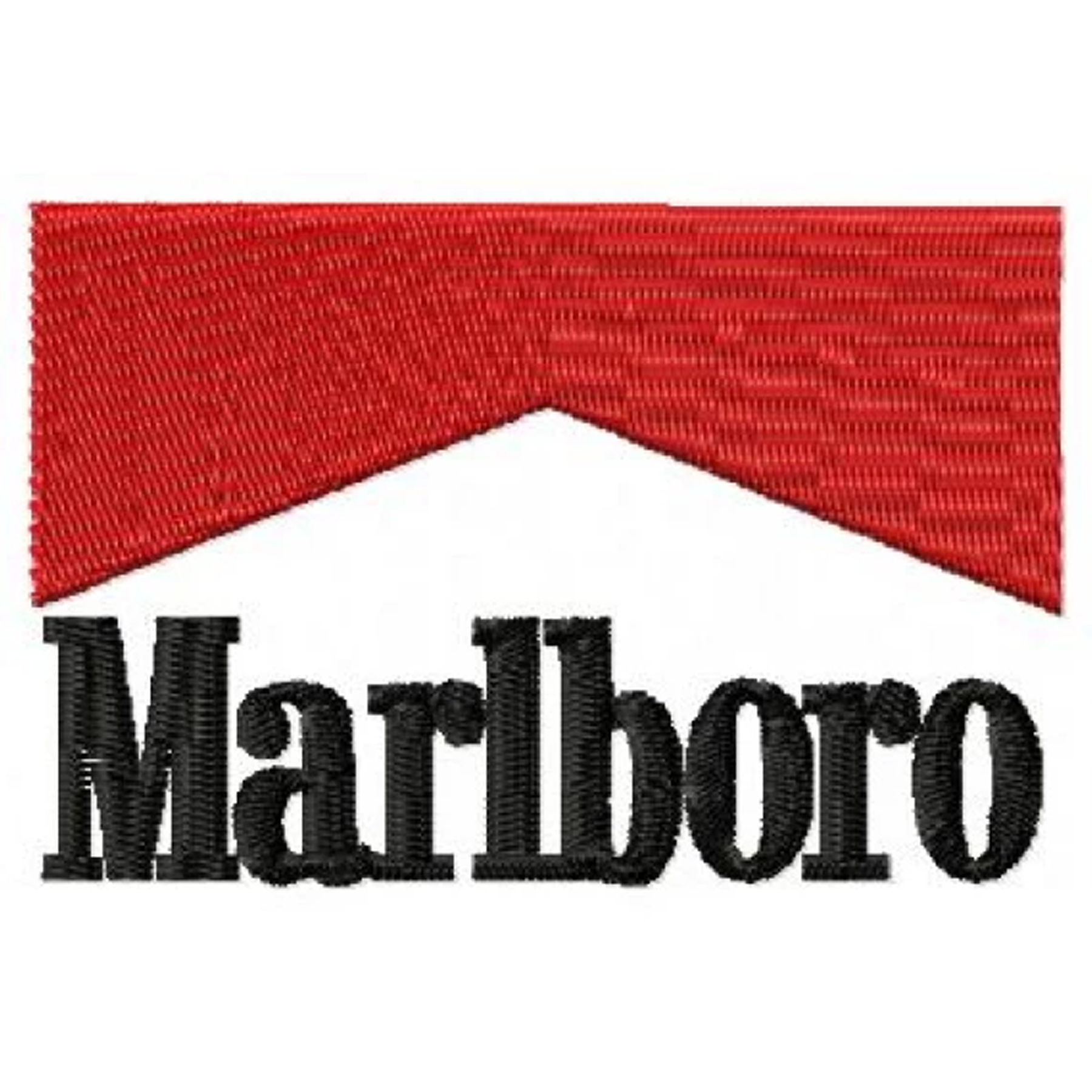 Marlboro logo embroidery design, Logo design, Embroidered sh