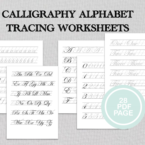 Elegant Font PDF, Hand Lettering Practice Pages, Modern Call | Inspire Uplift