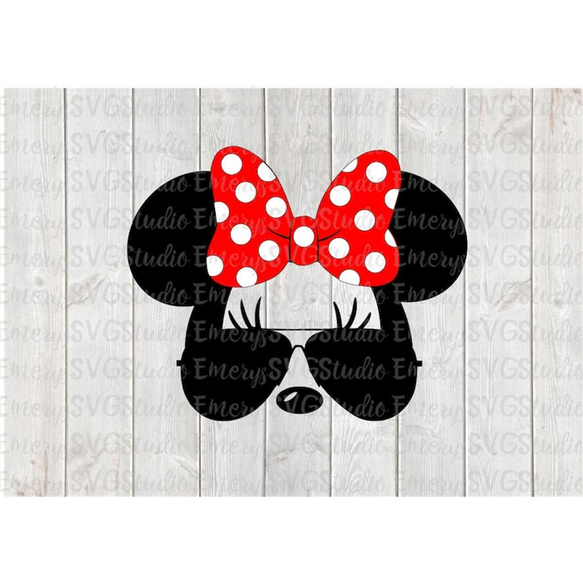 SVG DXF PNG File for Minnie with Sunglasses - Inspire Uplift