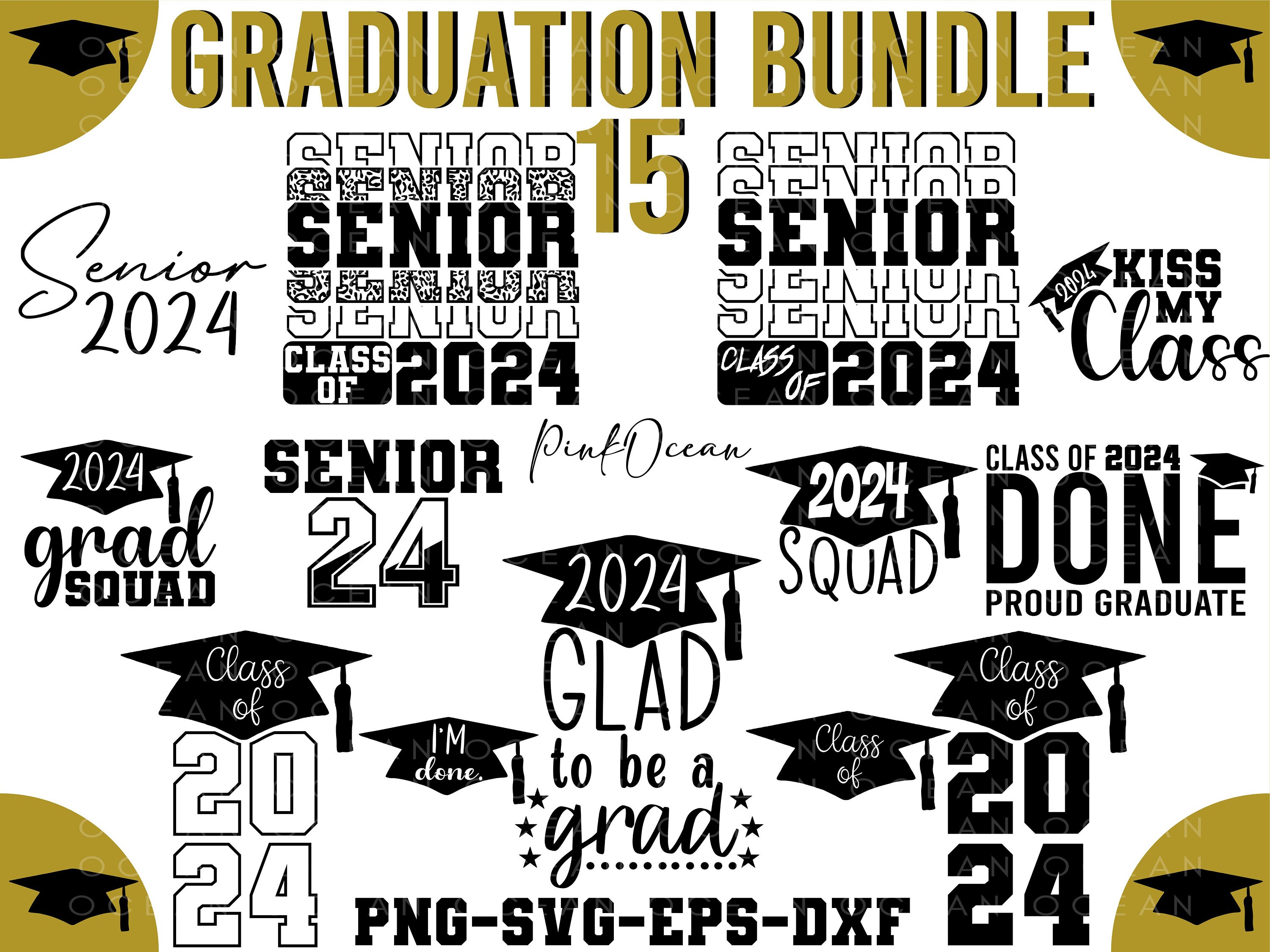Graduation SVG Bundle, Proud Graduate 2024 SVG, Senior 2024 | Inspire ...