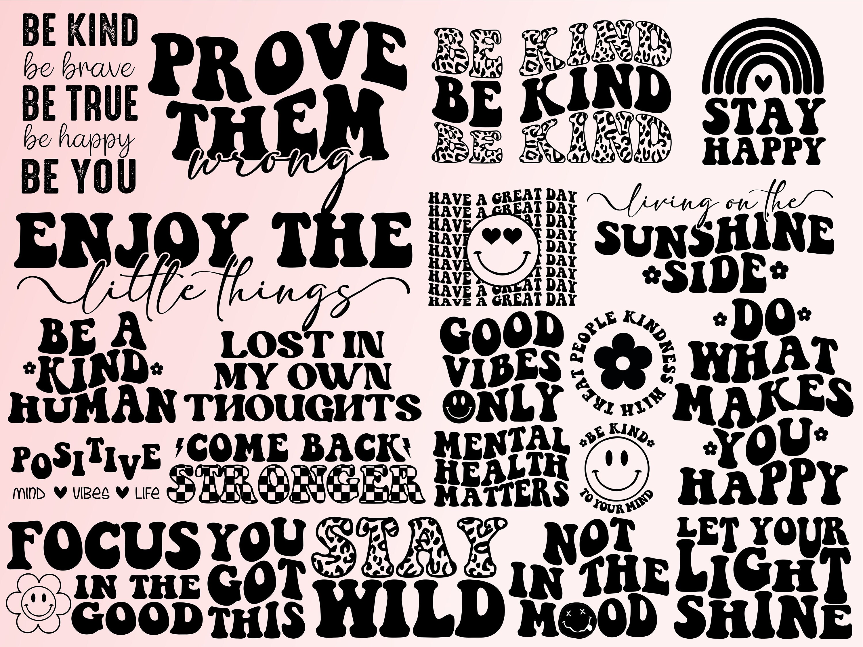 Groovy svg bundle, boho svg, hippie svg, aesthetic svg, insp | Inspire ...