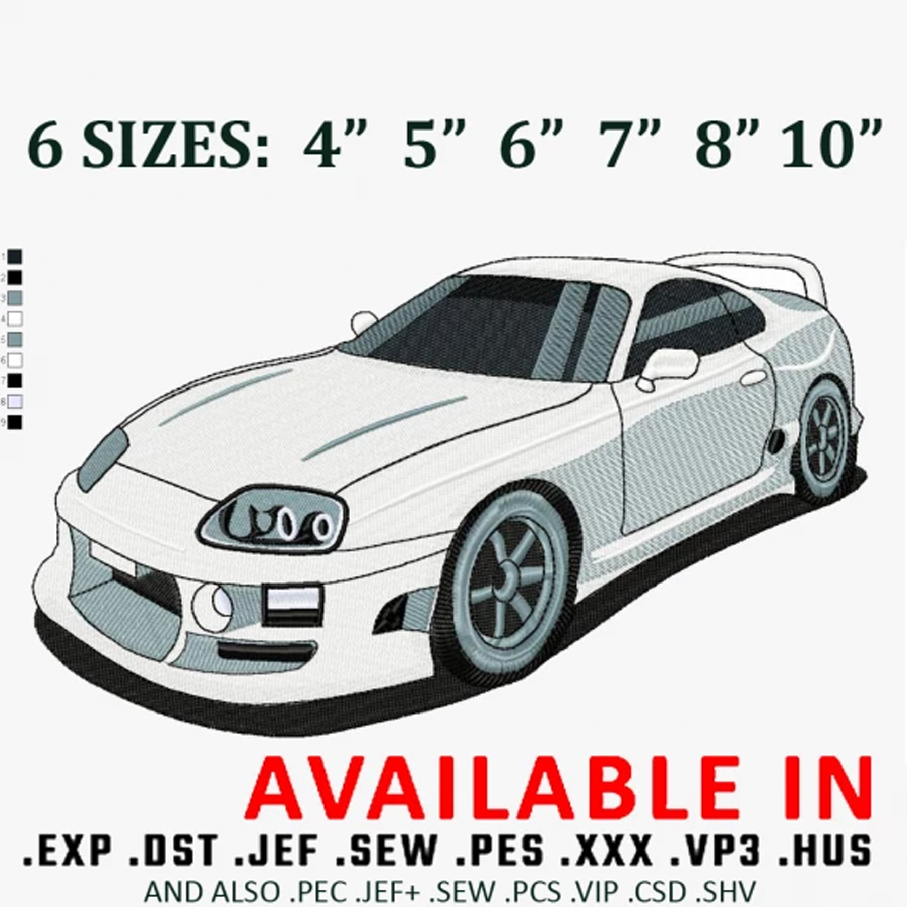 Toyota supra car embroidery design, Car design, Embroidered | Inspire ...