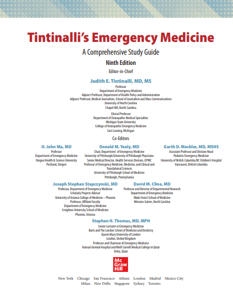 Tintinalli's Emergency Medicine 第9版 Tintinalli's Emergency Medicine: A Comprehensive Study Guide