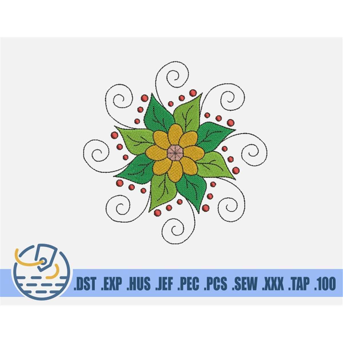 Flower Embroidery File - Instant Download - Beautiful Lotus | Inspire ...