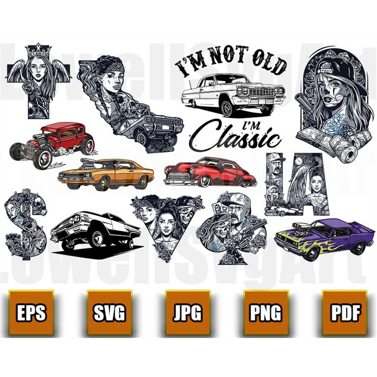 Lowrider Svg, Lowrider Vector, Lowrider Cutfile, Lowrider C | Inspire