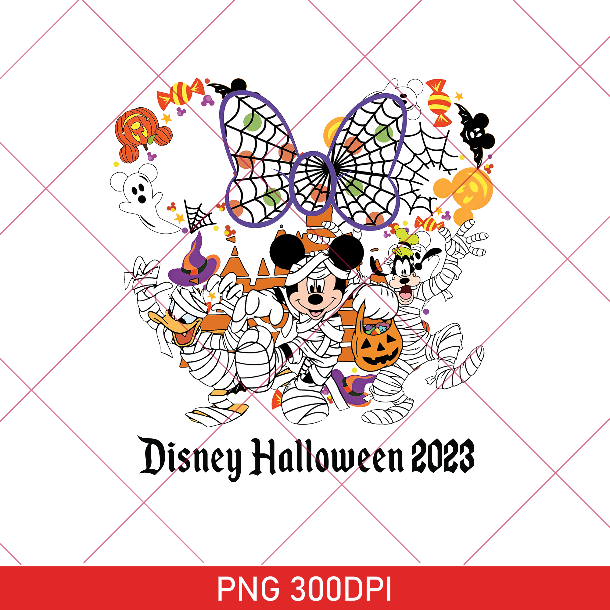Vintage DisneyTrip Mickey And Friends Halloween PNG, Disney - Inspire ...