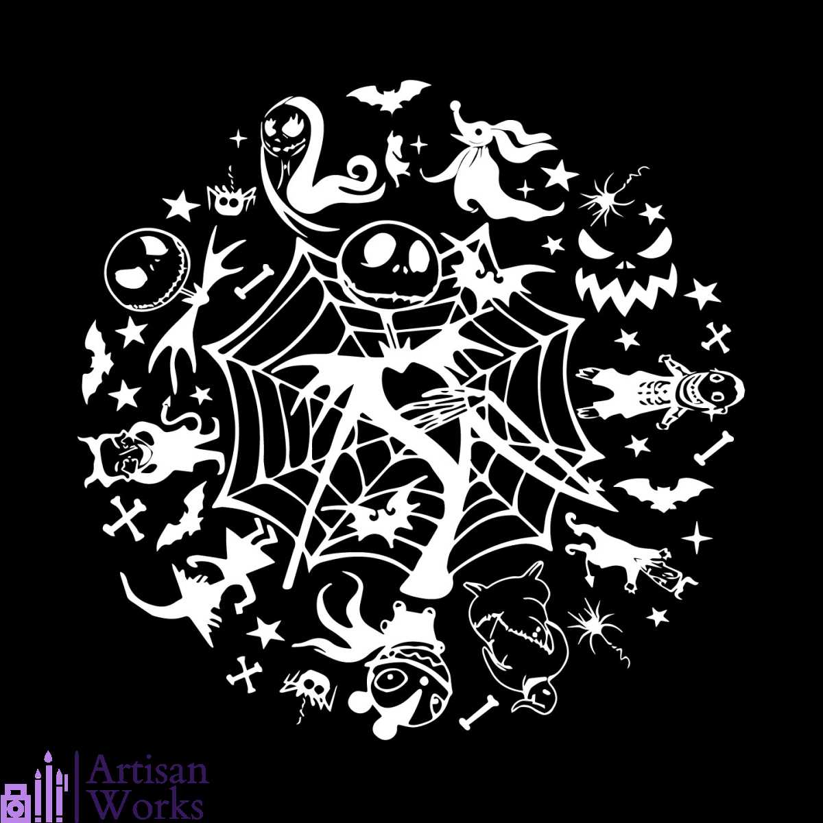 Nightmare Before Christmas Mandala Svg, Jack Skellington Svg | Inspire ...