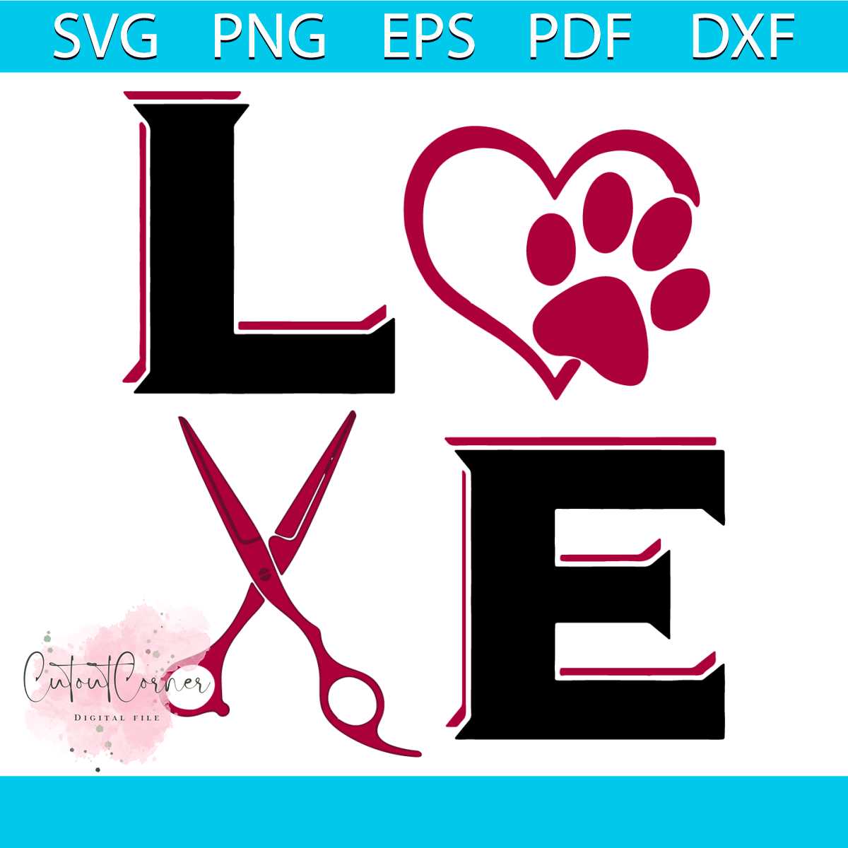 Love Dog Grooming Svg, Valentine Svg, Dog Groomer Svg, Love Inspire