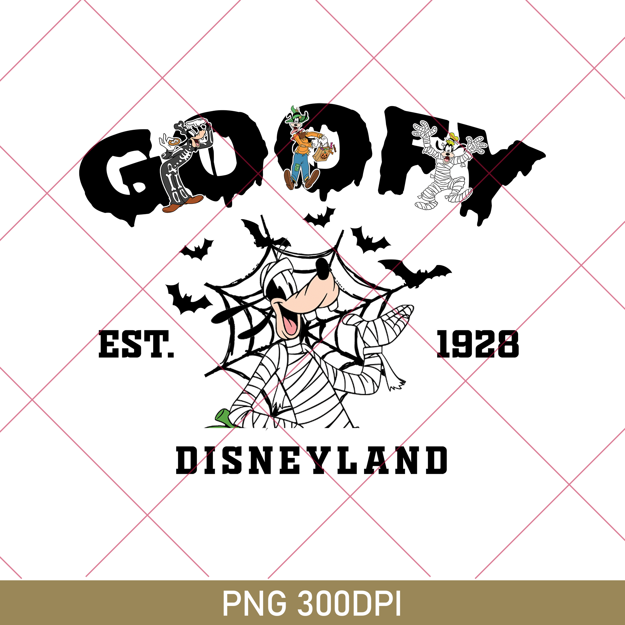 Goofy Est 1928 PNG, Disneyland Halloween PNG, Disney Hallowe Inspire