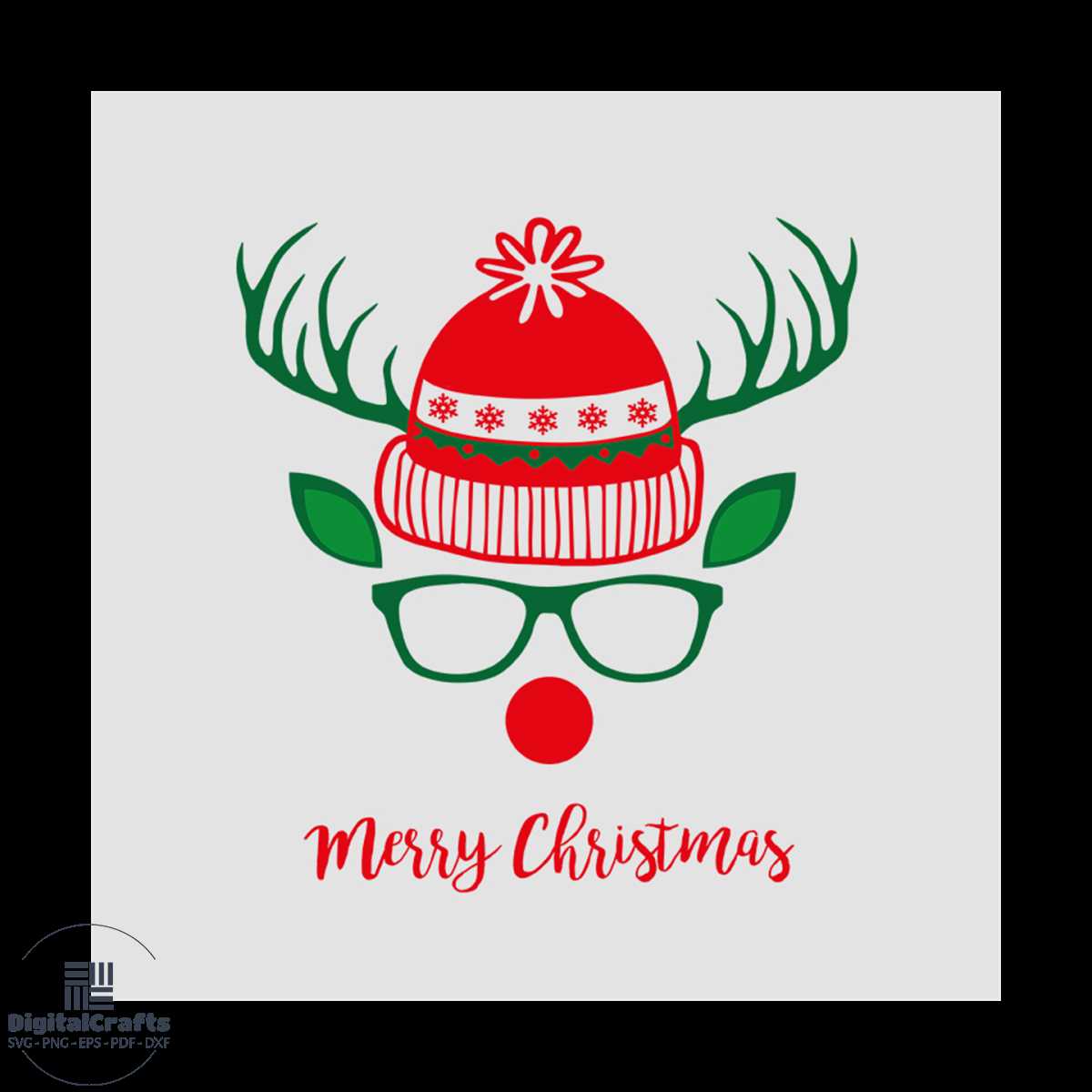 Reindeer Face Santa Hat Svg, Christmas Svg, Reindeer Face Sv | Inspire ...