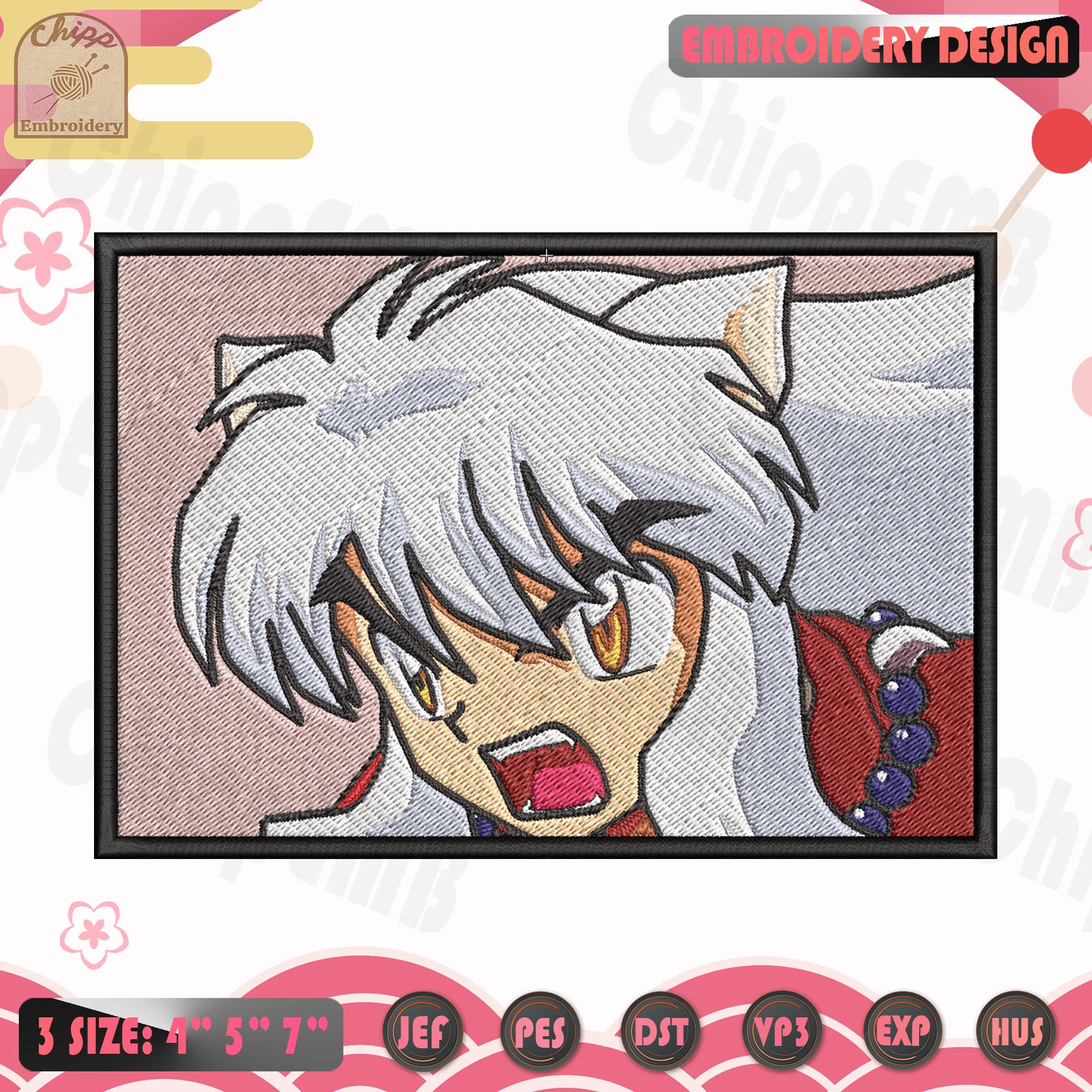 Anime Embroidery Design, Machine Embroidery Designs, Anime E Inspire