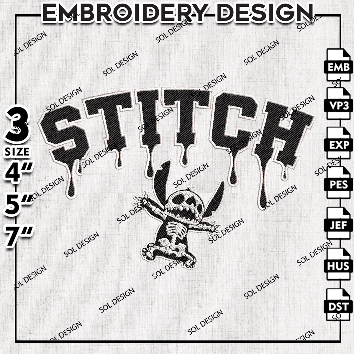 Stitch In Skeleton Costume Embroidery Designs, Horror Charac - Inspire ...