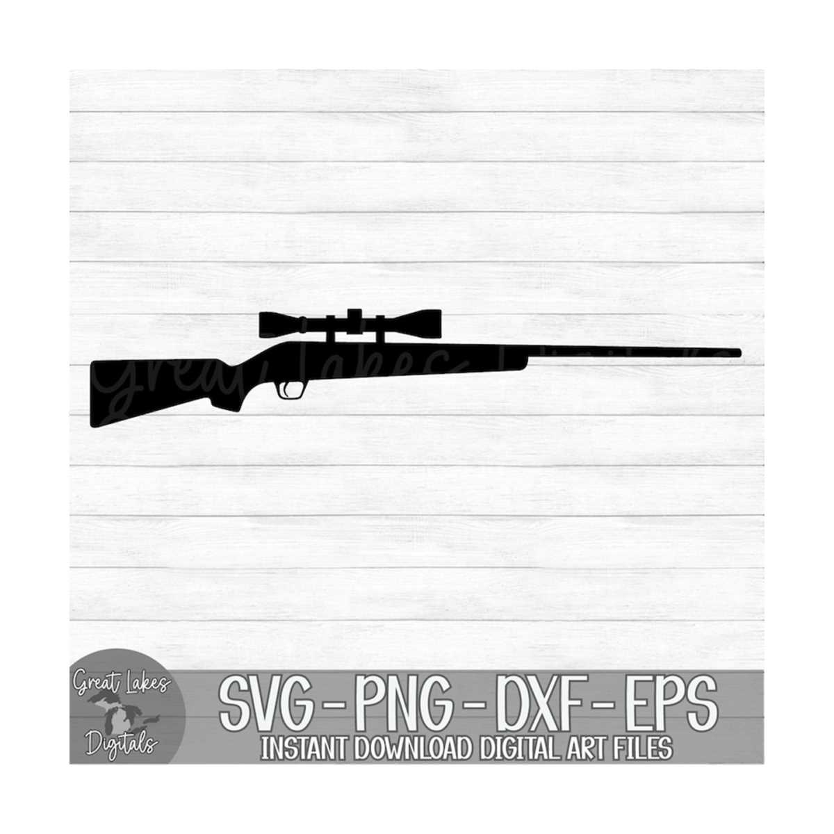 Scoped Hunting Rifle - Instant Digital Download - svg, png, | Inspire ...