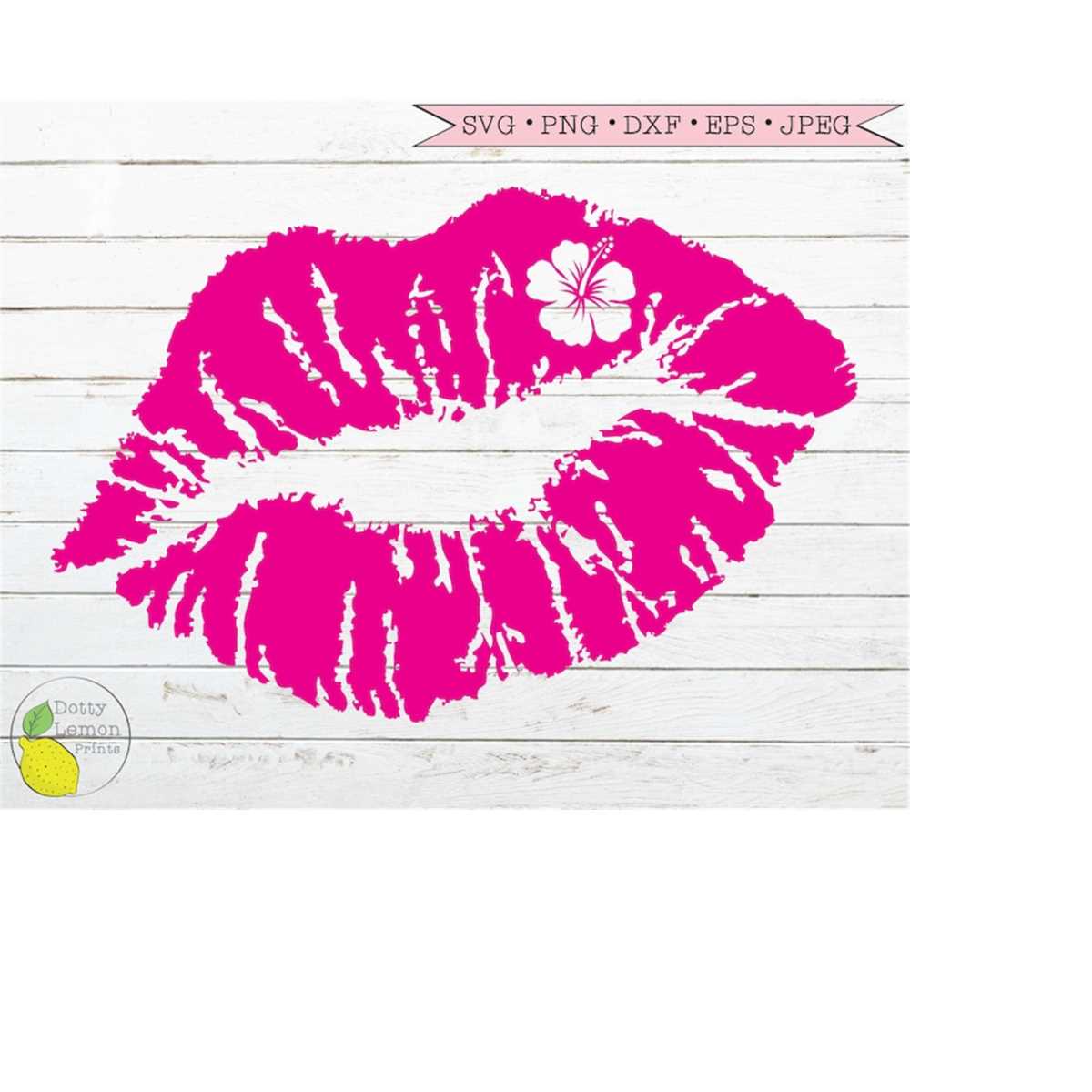 Summer svg, Hawaiian Lips Beach svg Aloha Hibiscus Flower sv Inspire