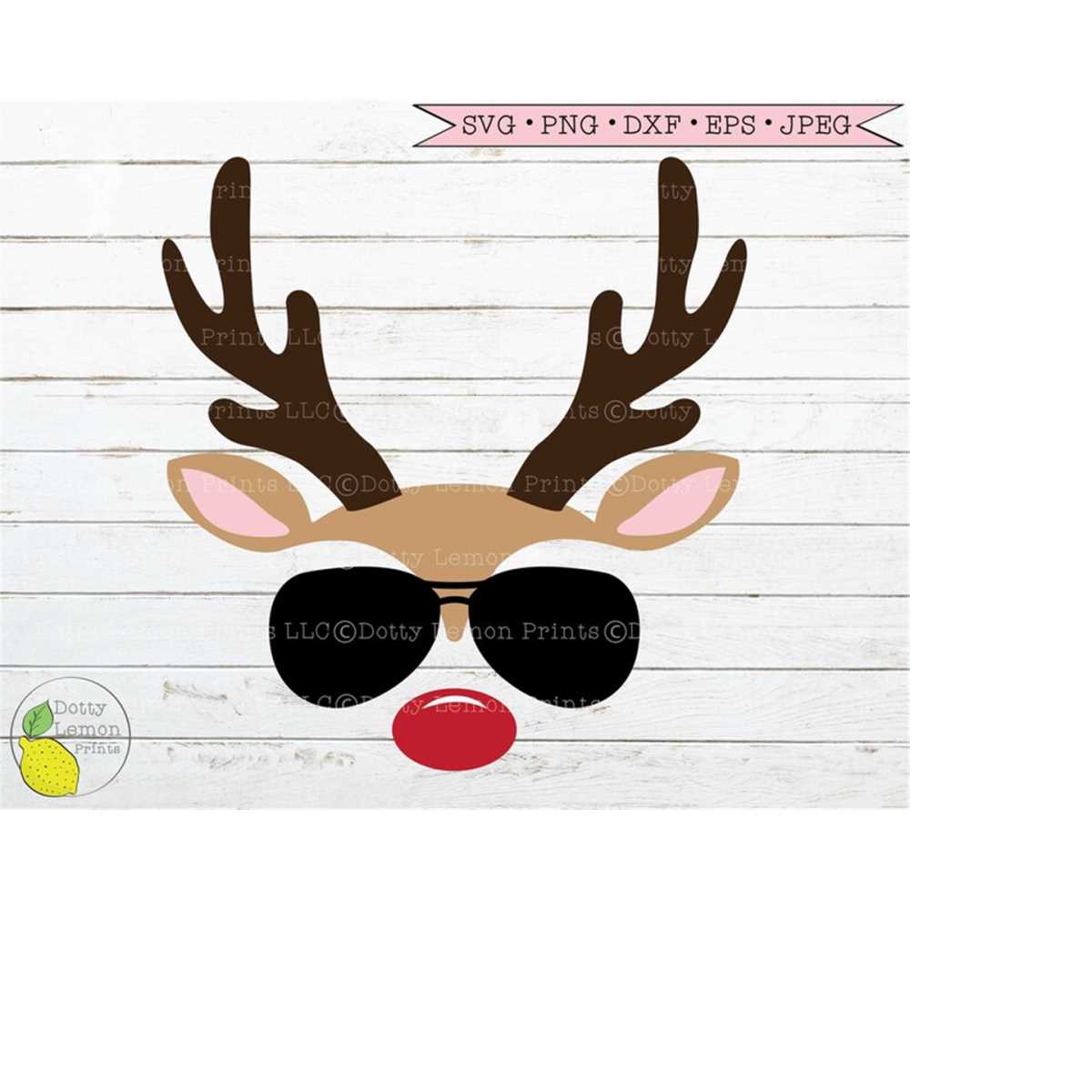 Christmas svg Reindeer Face svg Rudolph svg Boy Reindeer Mon | Inspire ...