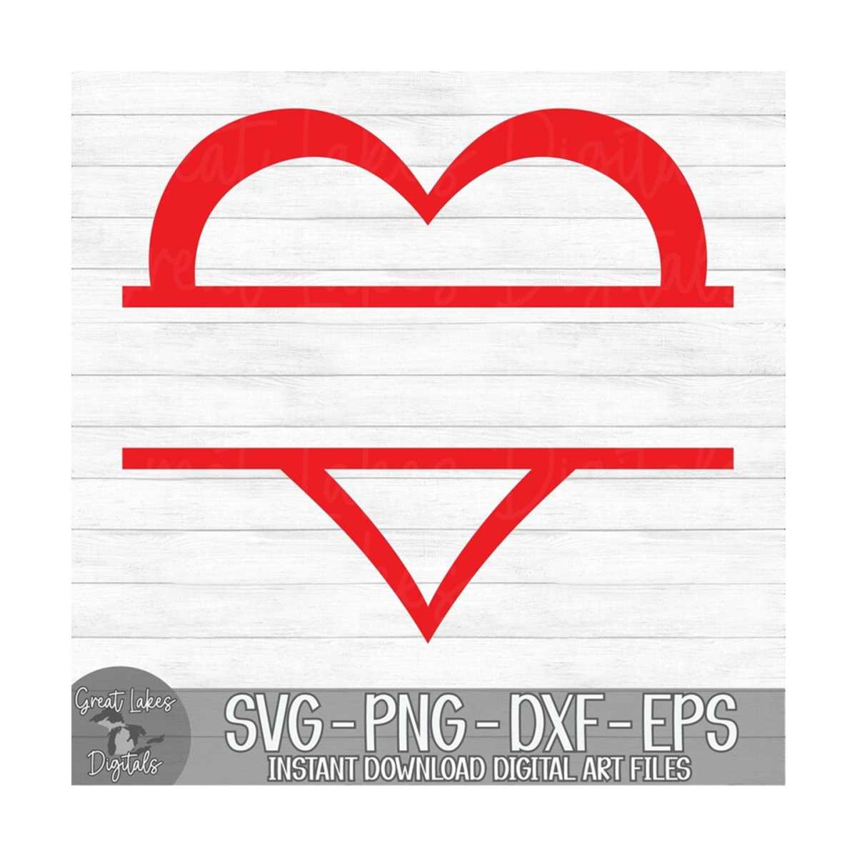 Heart - Instant Digital Download - svg, png, dxf, and eps fi - Inspire ...