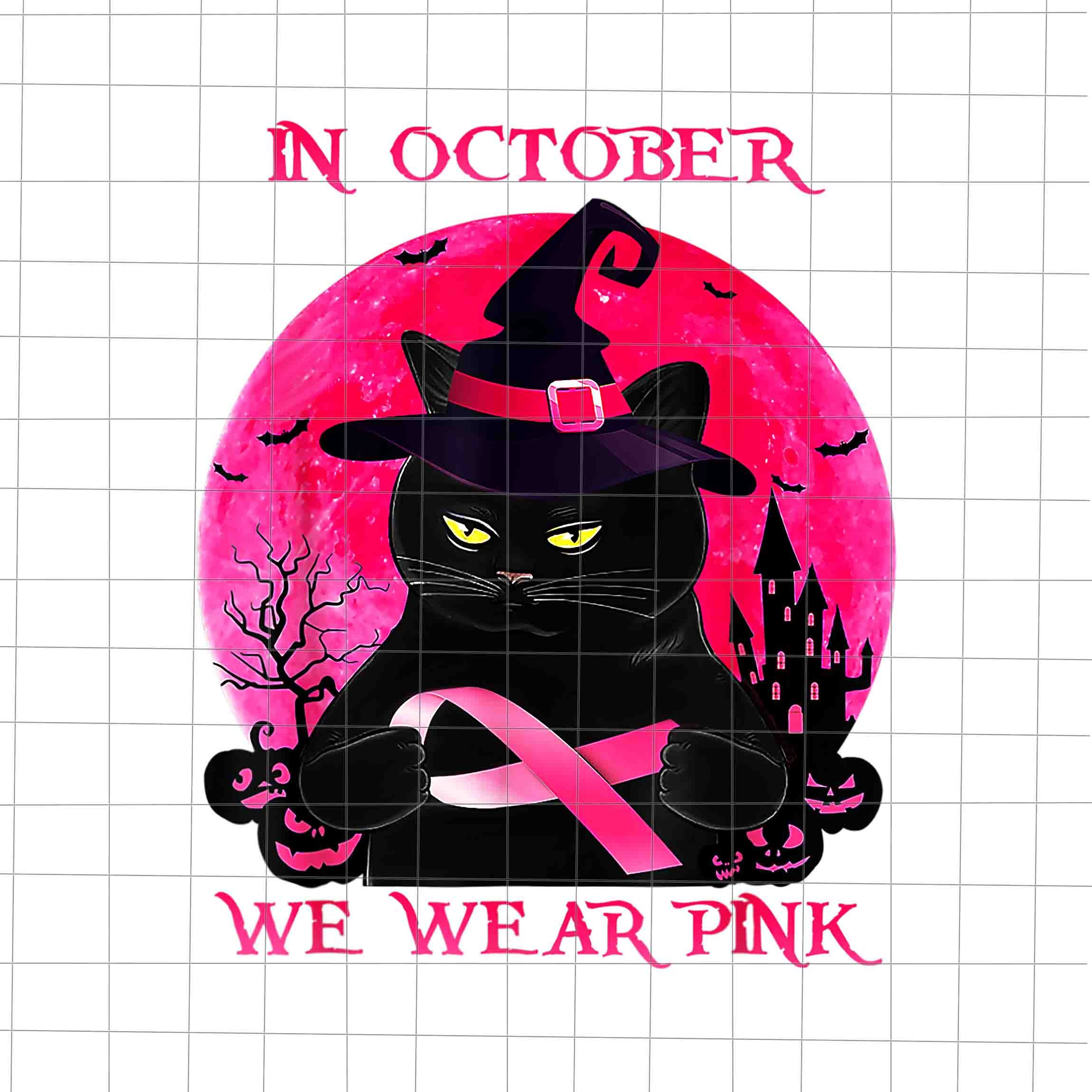 In October We Wear Pink Black Cat Png, Pink Black Cat Png, B Inspire