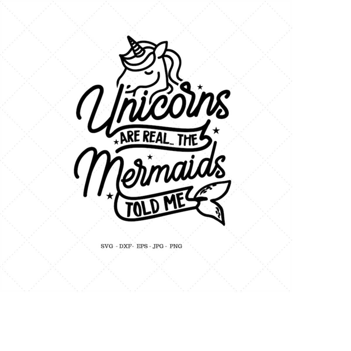 Mermaid and Unicorn Svg, Unicorn Clipart, Unicorn Svg, Unico Inspire