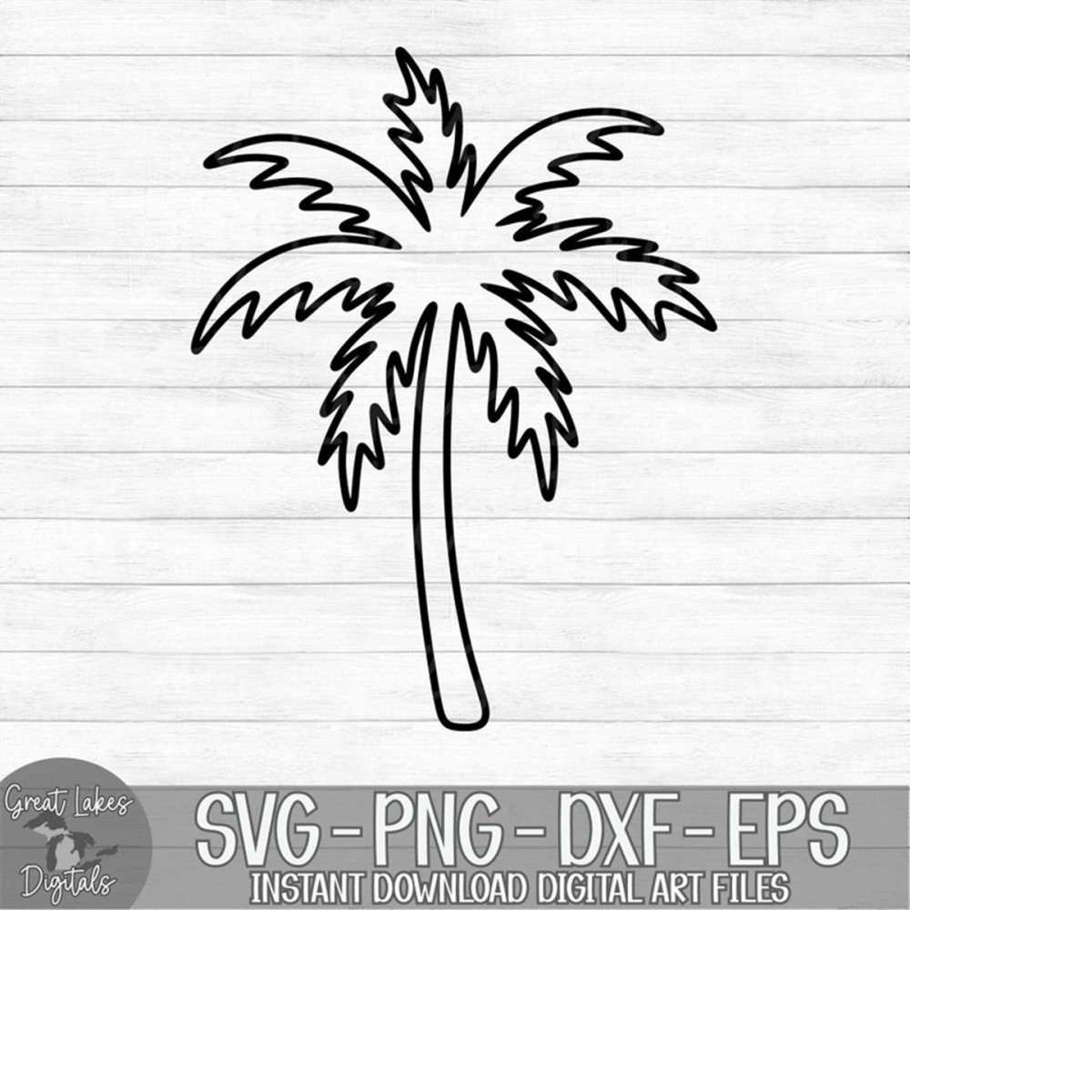 Palm Tree - Instant Digital Download - svg, png, dxf, and ep | Inspire ...