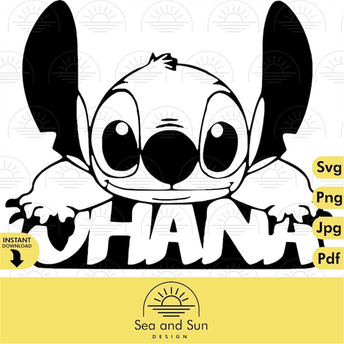 Ohana Stitch Disneyland Vector Clip art Files, Lilo and Stit Inspire