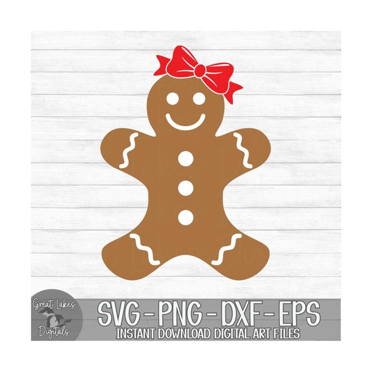 Gingerbread Girl - Instant Digital Download - svg, png, dxf, | Inspire ...
