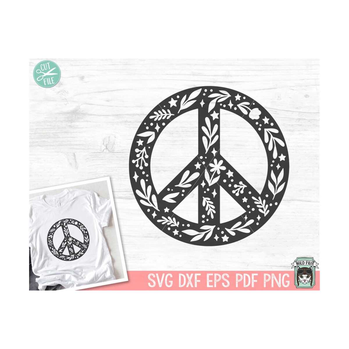 Peace Symbol SVG, Peace Sign SVG file, Peace svg, Love SVG, | Inspire ...
