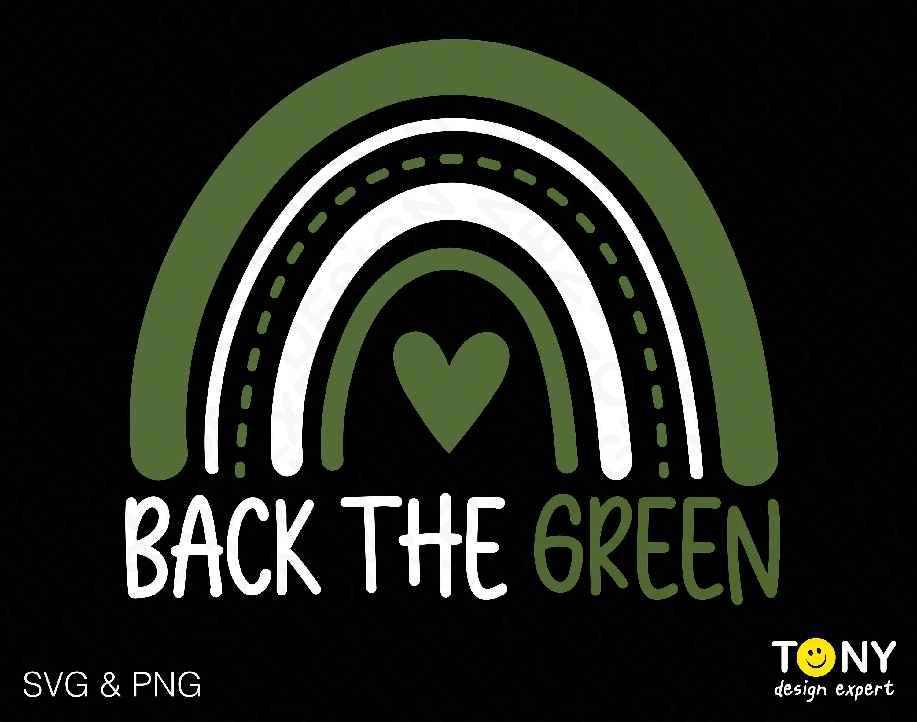 Back The Green Svg Png, Military Svg, Memorial Day Svg, Vete Inspire