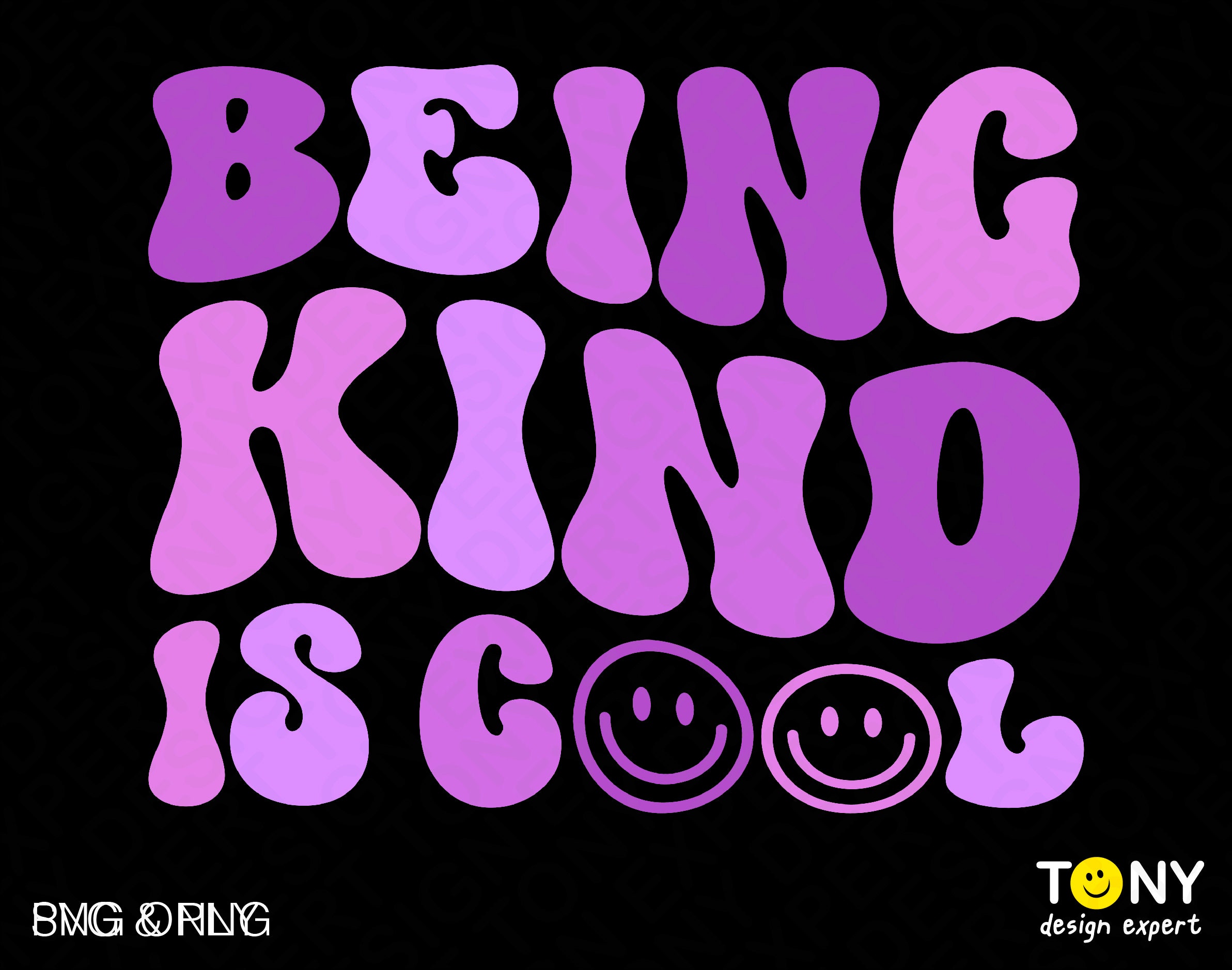 Being Kind Is Cool Svg Png, Choose Kindness Svg, Purple Svg, Inspire