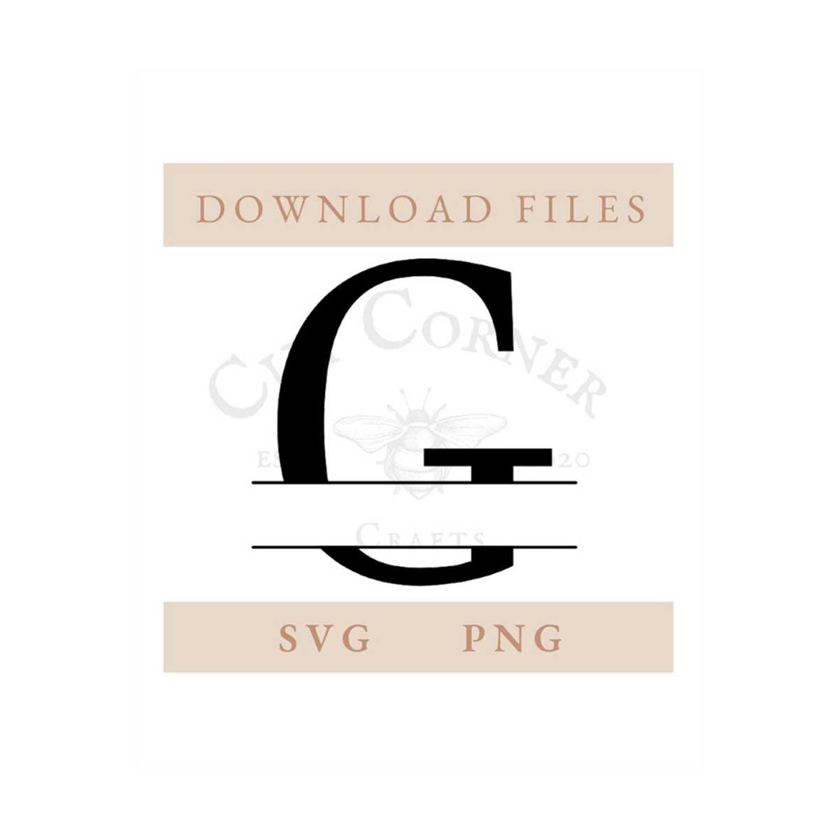 Split Letter Monogram G | Letter SVG | Letter PNG | Digital | Inspire ...