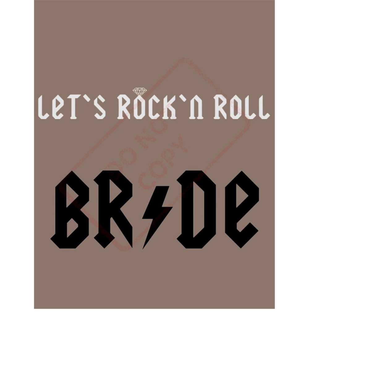 AC/DC Bride font package PNG for bride and bridesmaids | Inspire Uplift