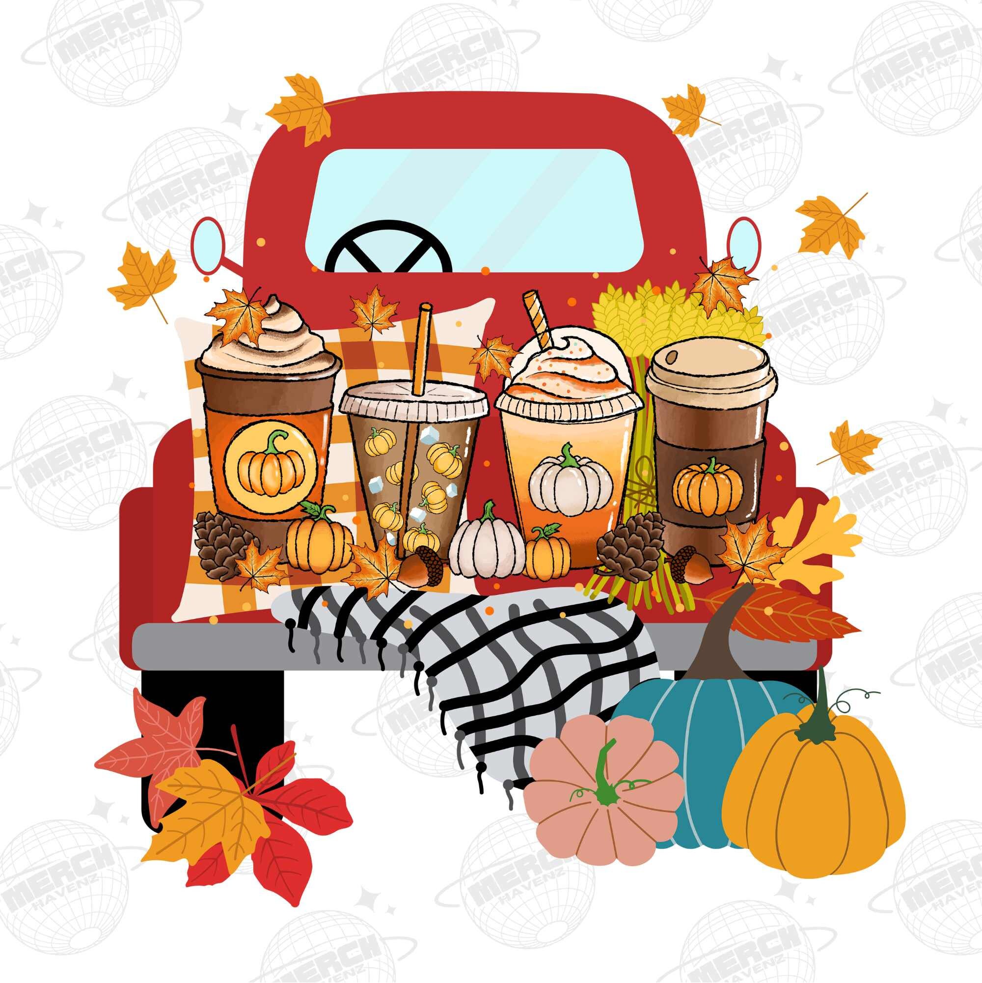 Fall Coffee Drink Png, Autumn Sublimation Designs, Orange Pu - Inspire ...